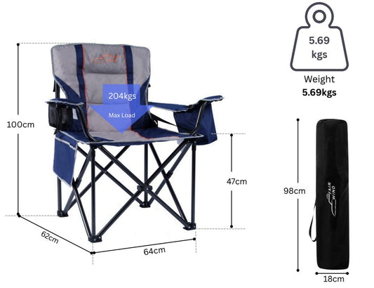 Wild Camper Apex Camping Chair Grey